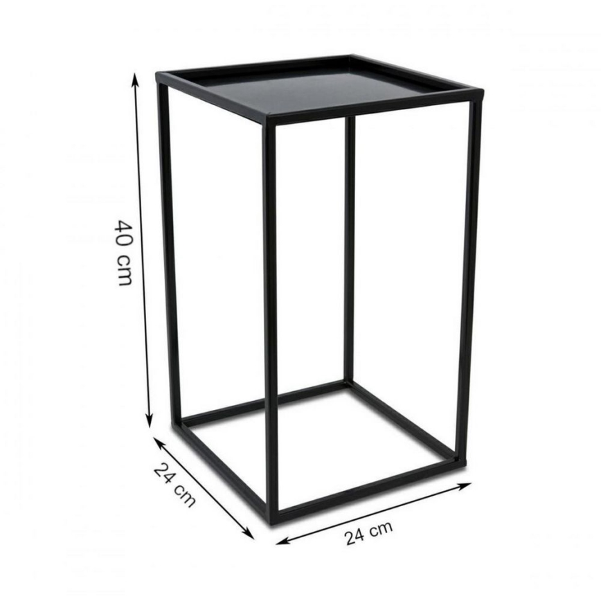 Подставка для цветов 40x24 см черная