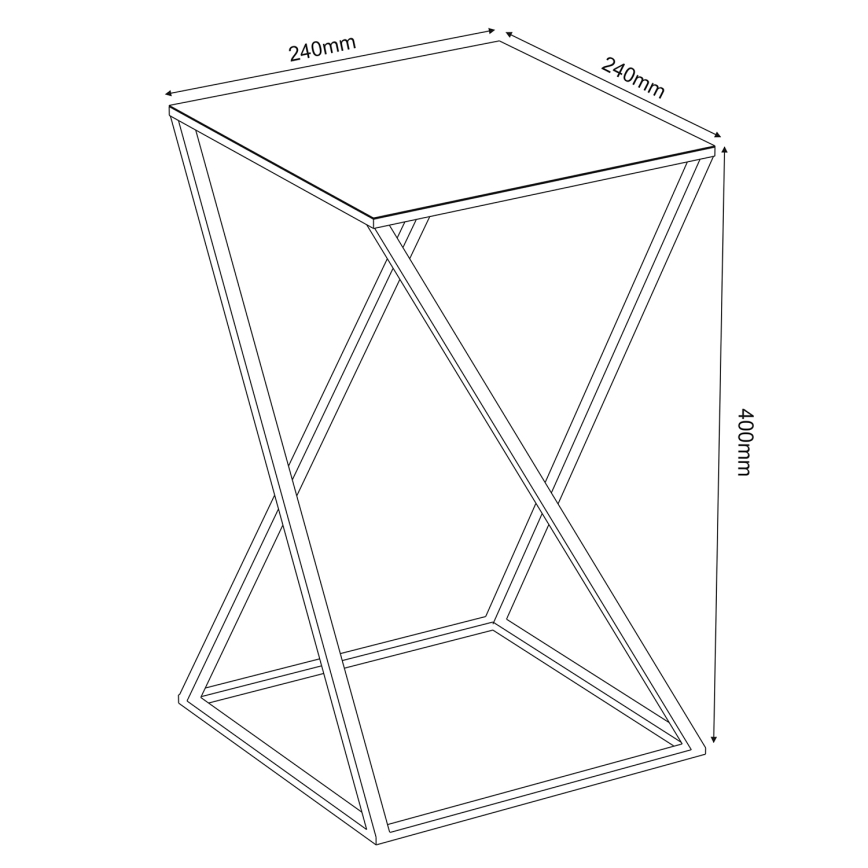 Подставка для цветов 40x24 см черная