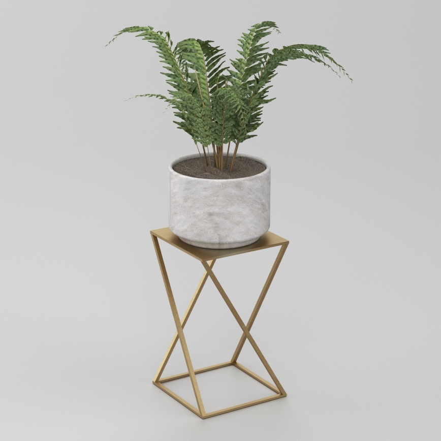 Подставка для цветов 40x24 см золотистая