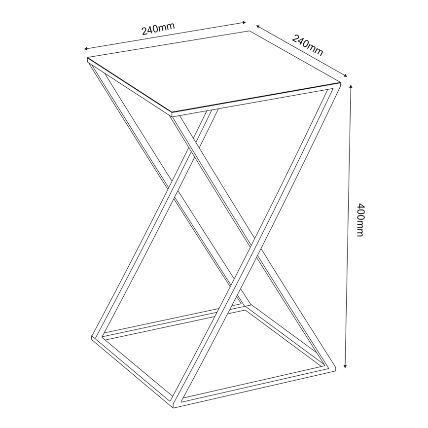 Подставка для цветов 40x24 см золотой