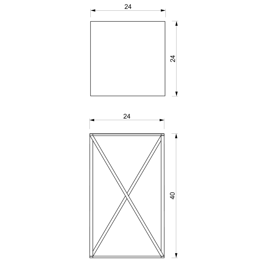 Подставка для цветов 40x24 см золотой