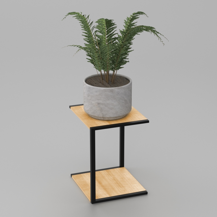 Подставка для цветов 40x30x34 см черного цвета