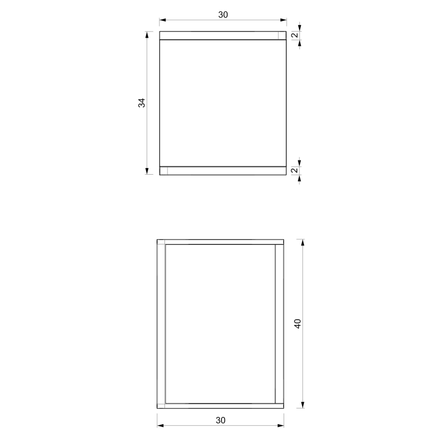Подставка для цветов 40x30x34 см черного цвета