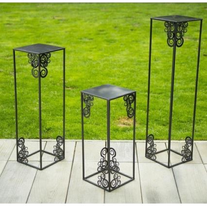 Подставка для цветов 60x24 см черная