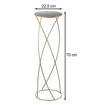 Подставка для цветов 70x22,5 см золотистый