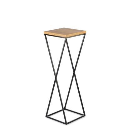 Подставка для цветов 70x24 см черная/коричневая