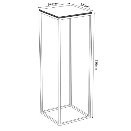 Подставка для цветов 70x24 см черный