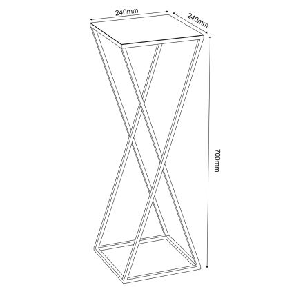 Подставка для цветов 70x24 см черный