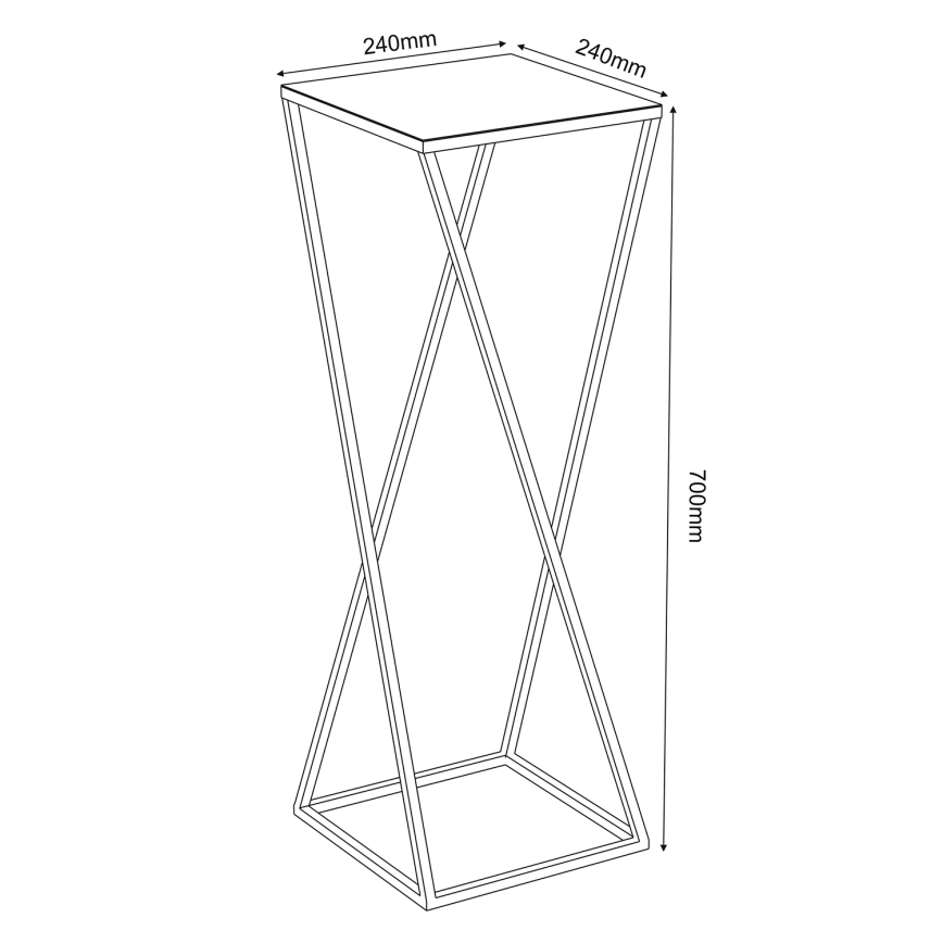 Подставка для цветов 70x24 см черный