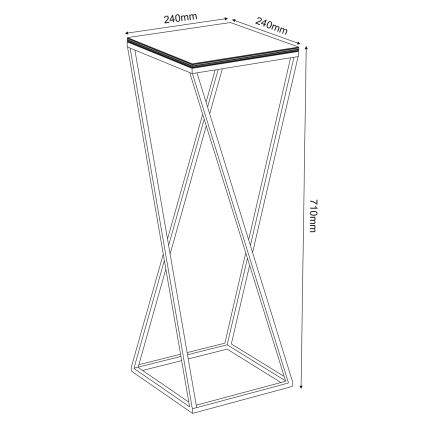 Подставка для цветов 70x24 см черный