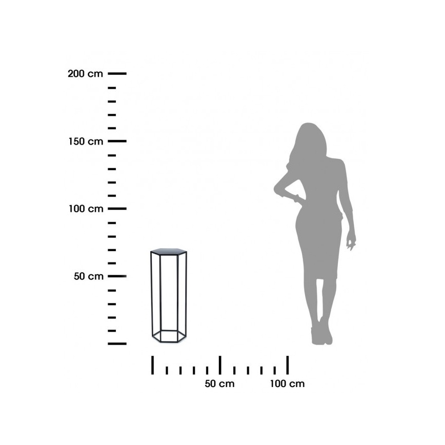 Подставка для цветов 70x24 см черная