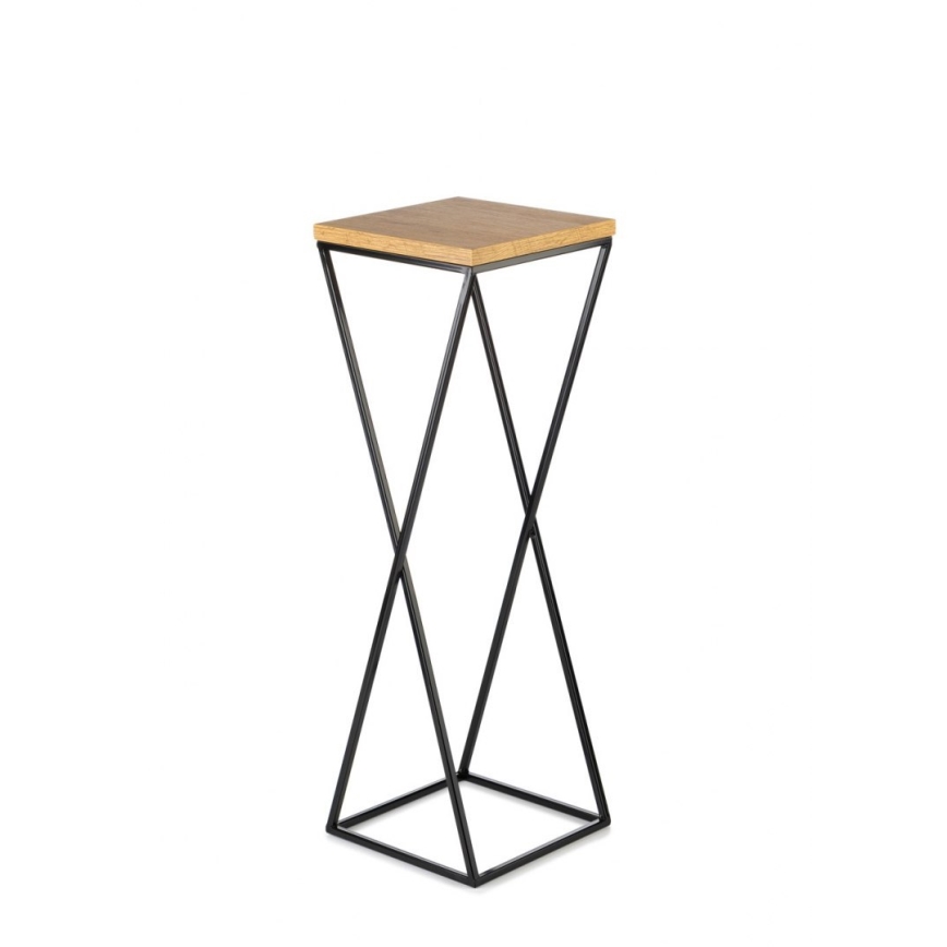 Подставка для цветов 70x24 см черная/коричневая