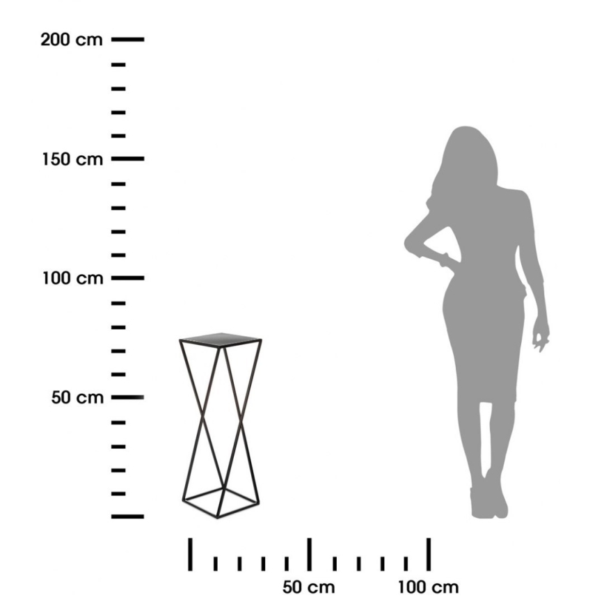 Подставка для цветов 70x24 см черный
