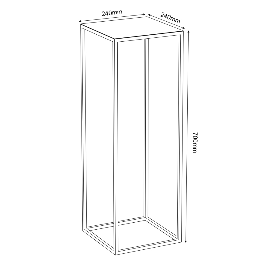 Подставка для цветов 70x24 см золотой