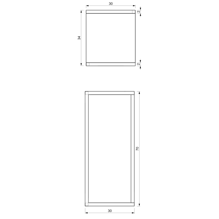 Подставка для цветов 70x30x34 см белая