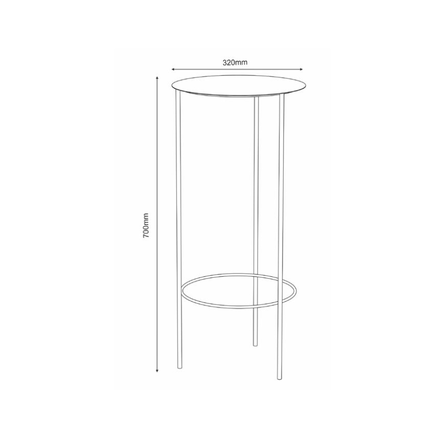 Подставка для цветов 70x32 см черный