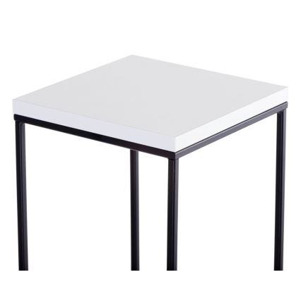 Подставка для цветов BASICLOFT 40x24 белая/черная