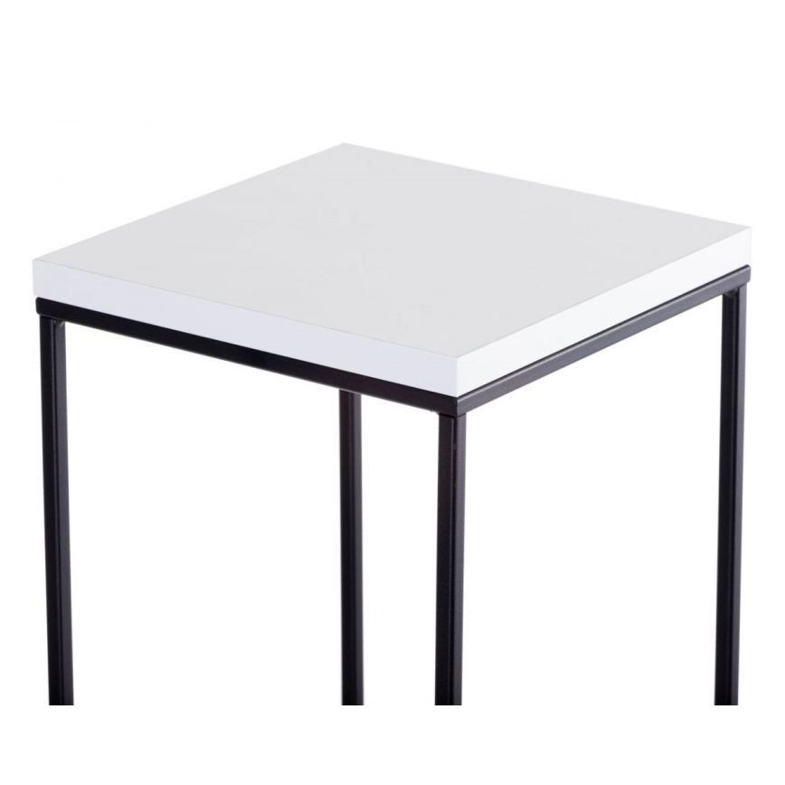 Подставка для цветов BASICLOFT 40x24 белая/черная