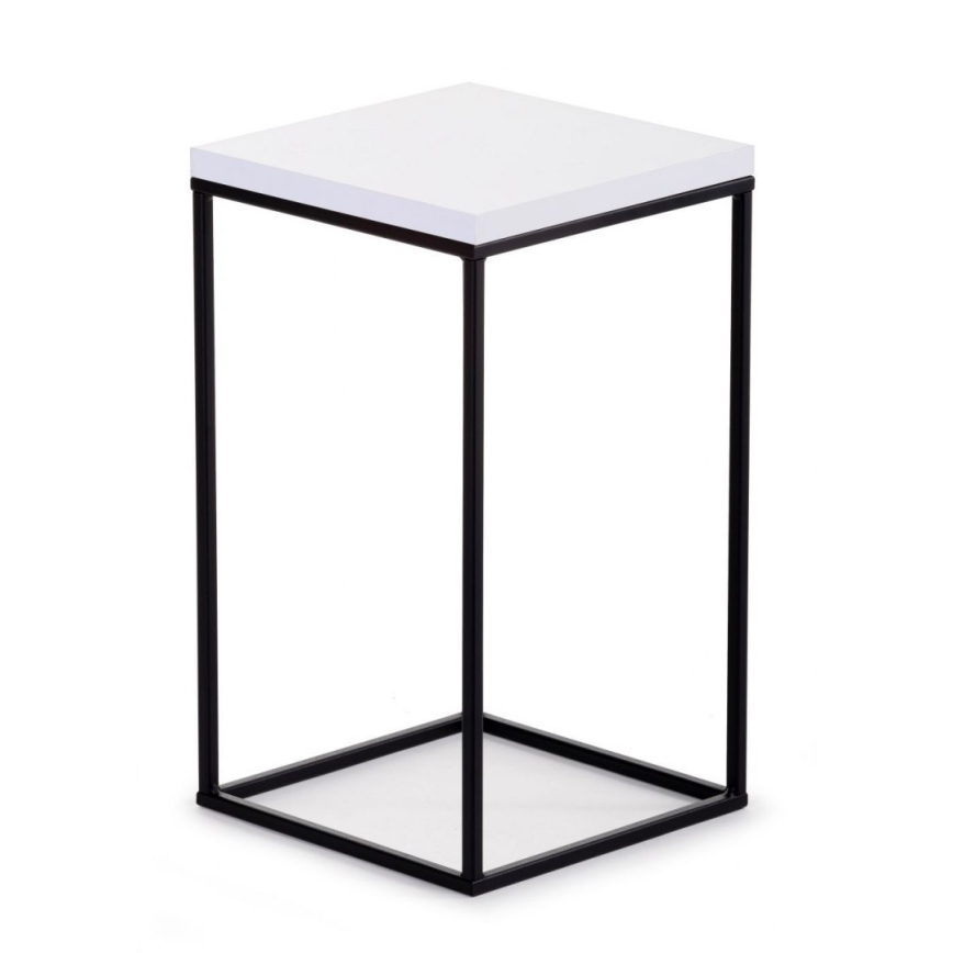 Подставка для цветов BASICLOFT 40x24 белая/черная