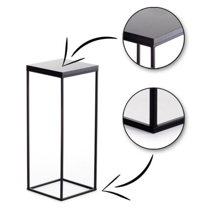 Подставка для цветов BASICLOFT 60x24 черный