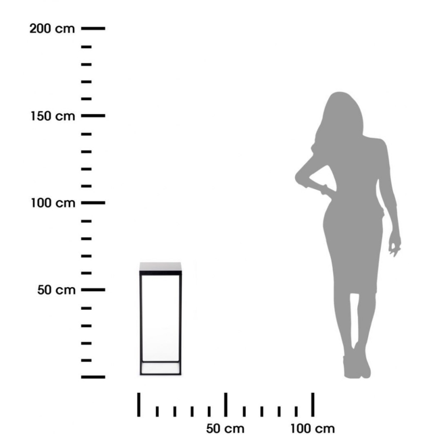 Подставка для цветов BASICLOFT 60x24 черный