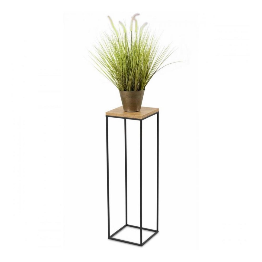 Подставка для цветов BASICLOFT 80x24 черный/коричневый