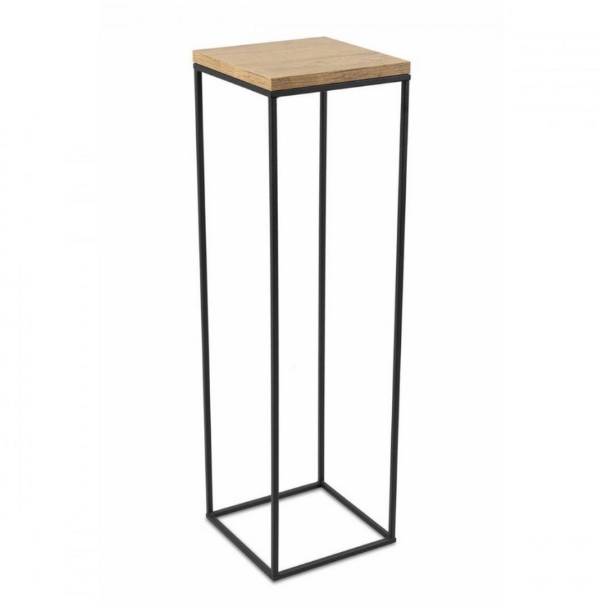 Подставка для цветов BASICLOFT 80x24 черный/коричневый