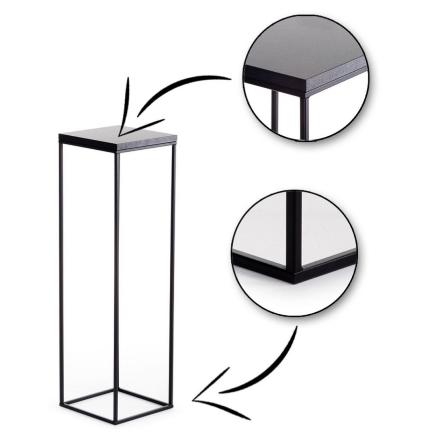 Подставка для цветов BASICLOFT 80x24 черный