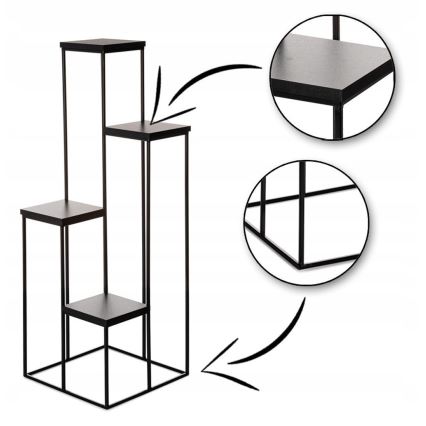 Подставка для цветов KASKADA 110x40 черная