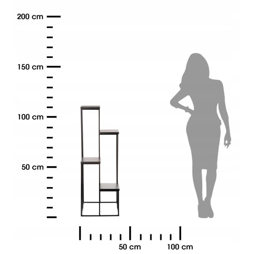 Подставка для цветов KASKADA 110x40 черная