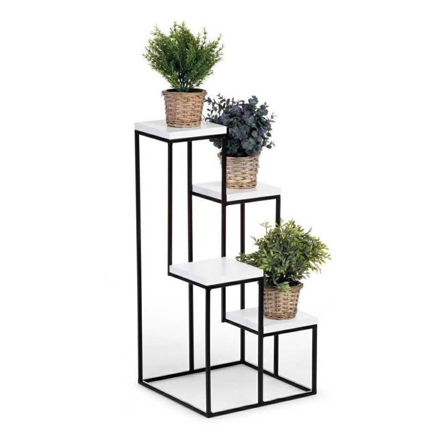 Подставка для цветов KASKADA 70x34 черная/белая