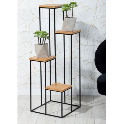 Подставка для цветов KASKADA 70x34 черный/коричневый