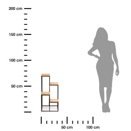 Подставка для цветов KASKADA 70x34 черный/коричневый