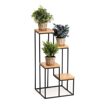 Подставка для цветов KASKADA 70x34 черный/коричневый