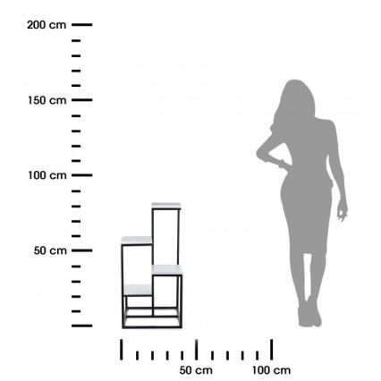Подставка для цветов KASKADA 79x40 черный/белый
