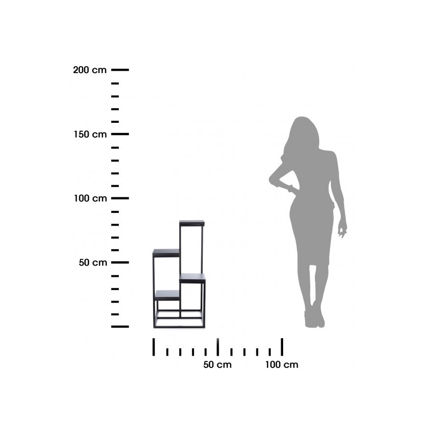 Подставка для цветов KASKADA 79x40 черная
