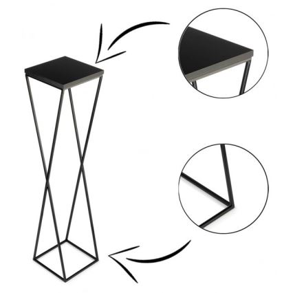 Подставка для цветов LOFT 100x24 см черная