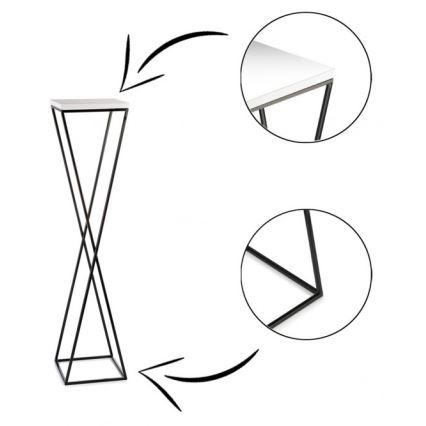 Подставка для цветов LOFT 100x24 см черный/белый