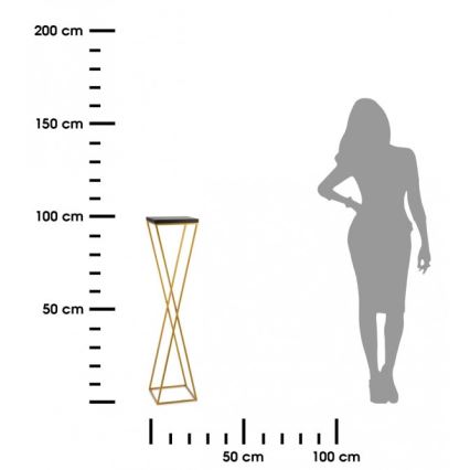 Подставка для цветов LOFT 100x24 см золотая/черная