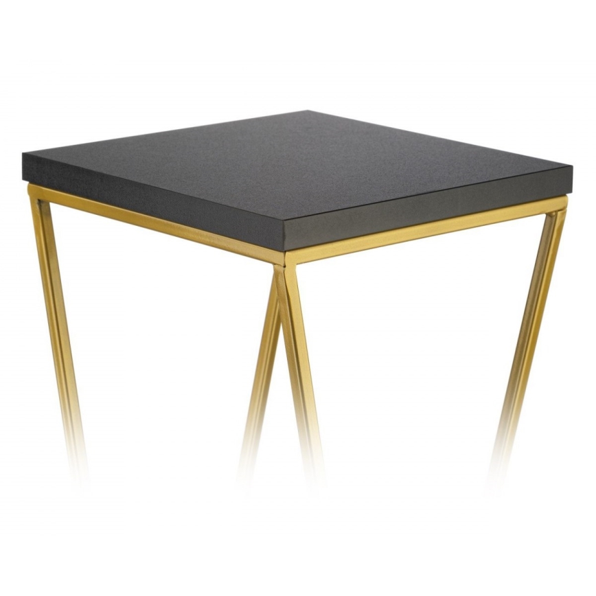 Подставка для цветов LOFT 100x24 см золотисто-черная