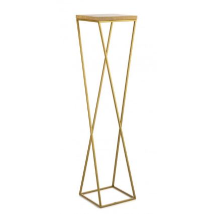 Подставка для цветов LOFT 100x24 см золотая/коричневая