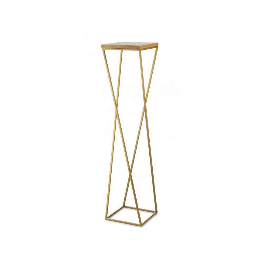 Подставка для цветов LOFT 100x24 см золотая/коричневая