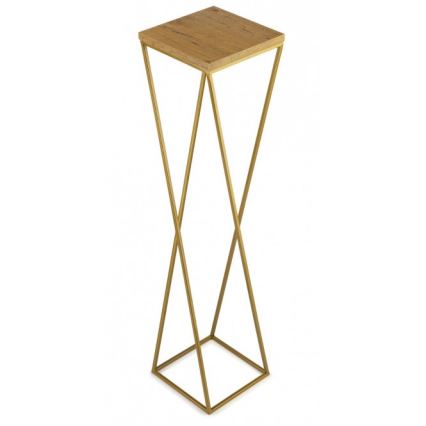 Подставка для цветов LOFT 100x24 см золотая/коричневая