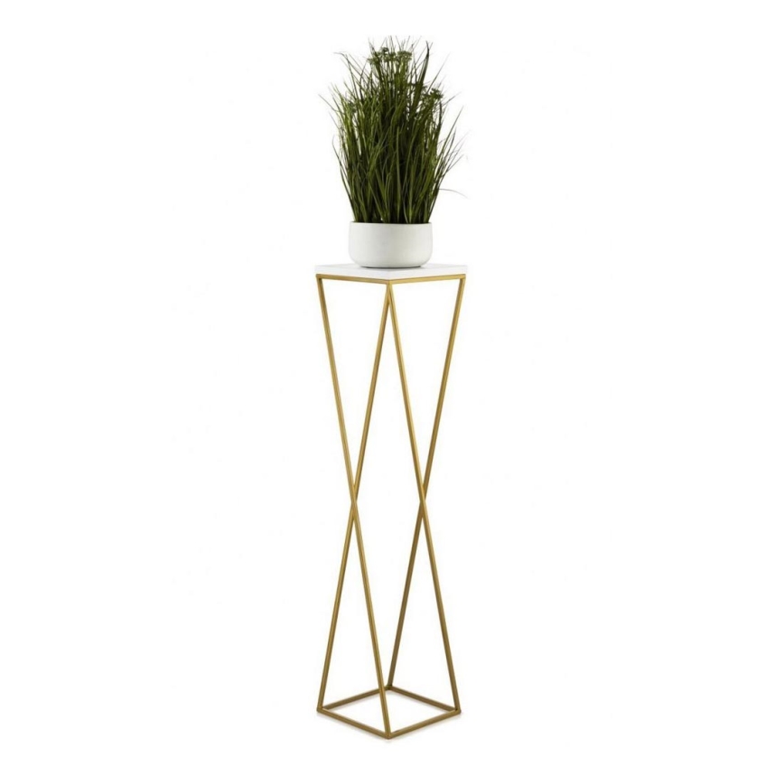 Подставка для цветов LOFT 100x24 см золотистый/белый