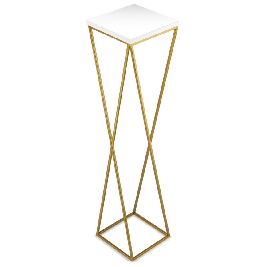 Подставка для цветов LOFT 100x24 см золотистый/белый