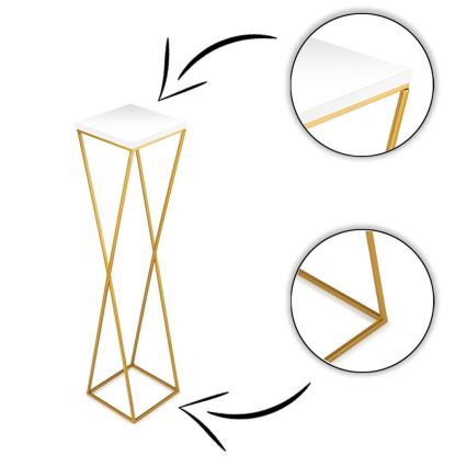 Подставка для цветов LOFT 100x24 см золотистый/белый
