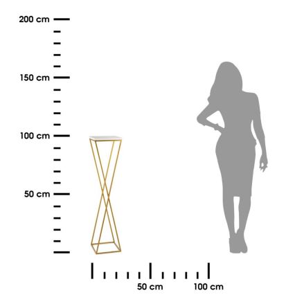 Подставка для цветов LOFT 100x24 см золотистый/белый