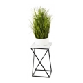 Подставка для цветов LOFT 40x24 см черная/белая