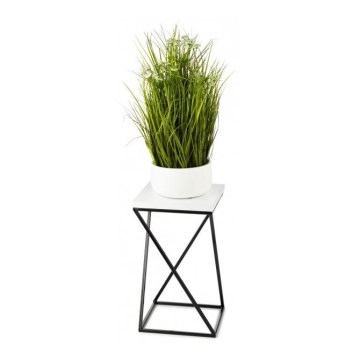 Подставка для цветов LOFT 40x24 см черная/белая