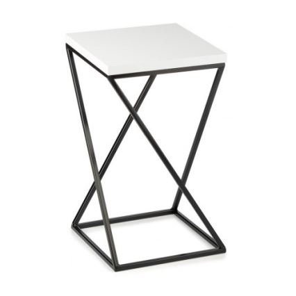 Подставка для цветов LOFT 40x24 см черная/белая